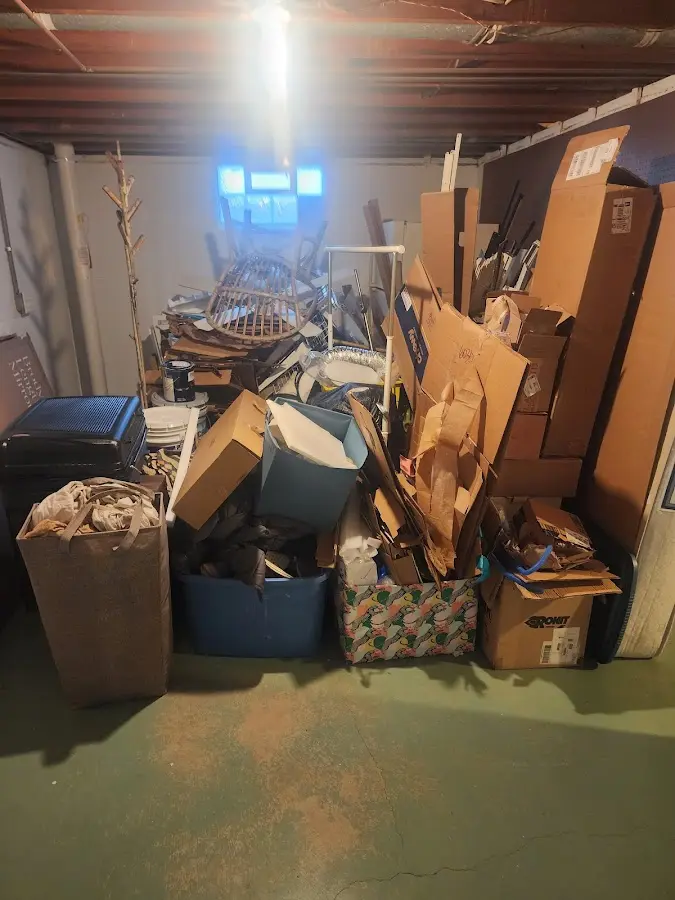 Roll-off dumpster container at job site for Roll Off Dumpster Rental in West Milford